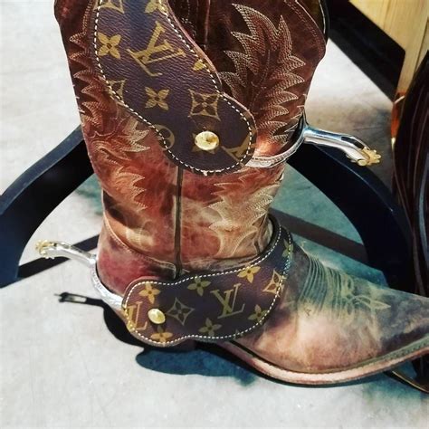 repurposed Louis Vuitton cowboy boots